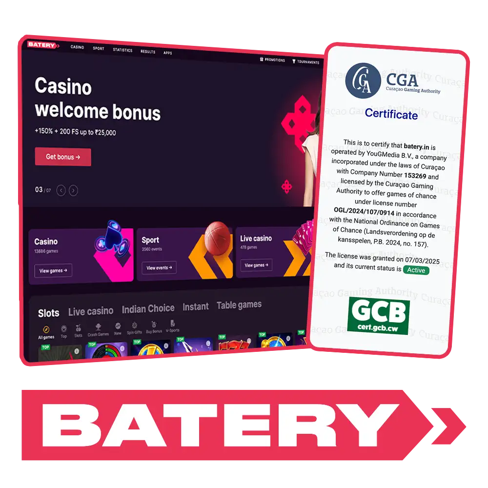 Check the Batery license and play legally.