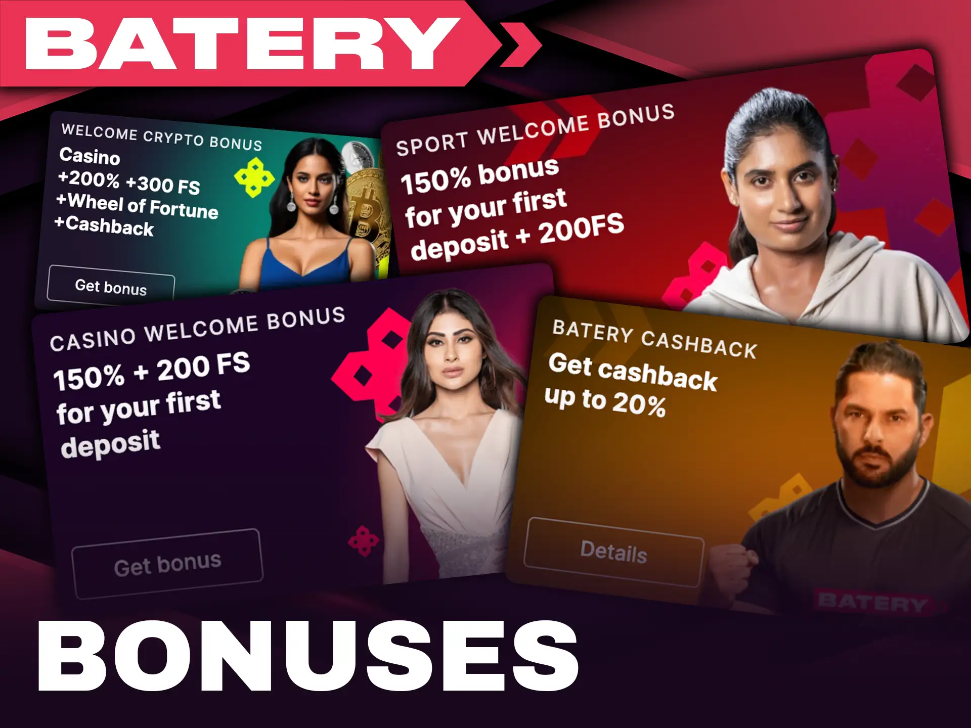 Claim exciting Batery bonuses and start winning more.
