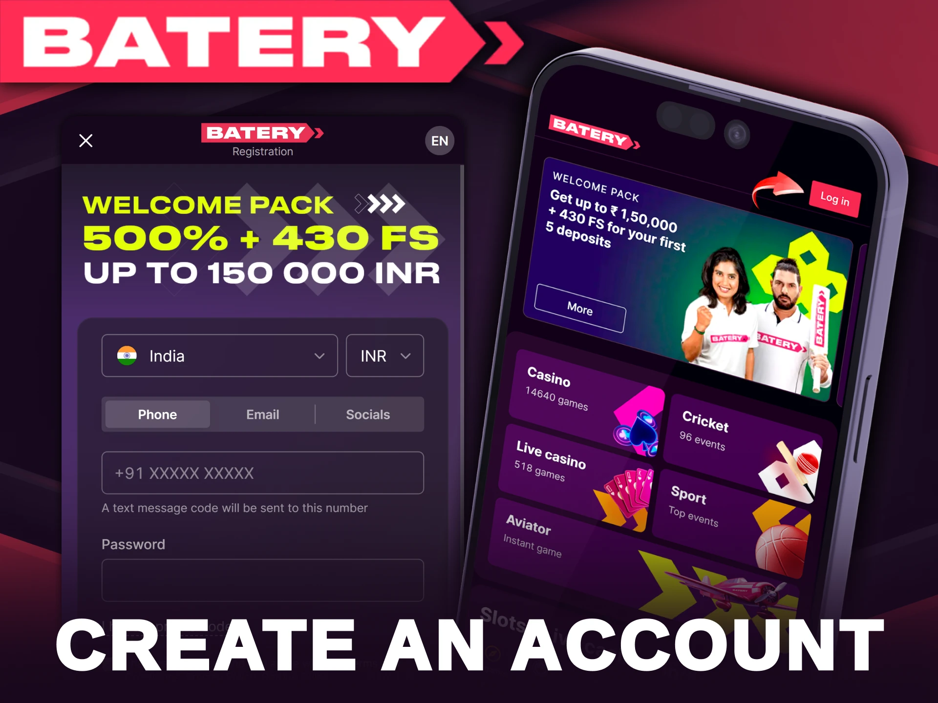 Detailed instructions for registering an account on Batery.