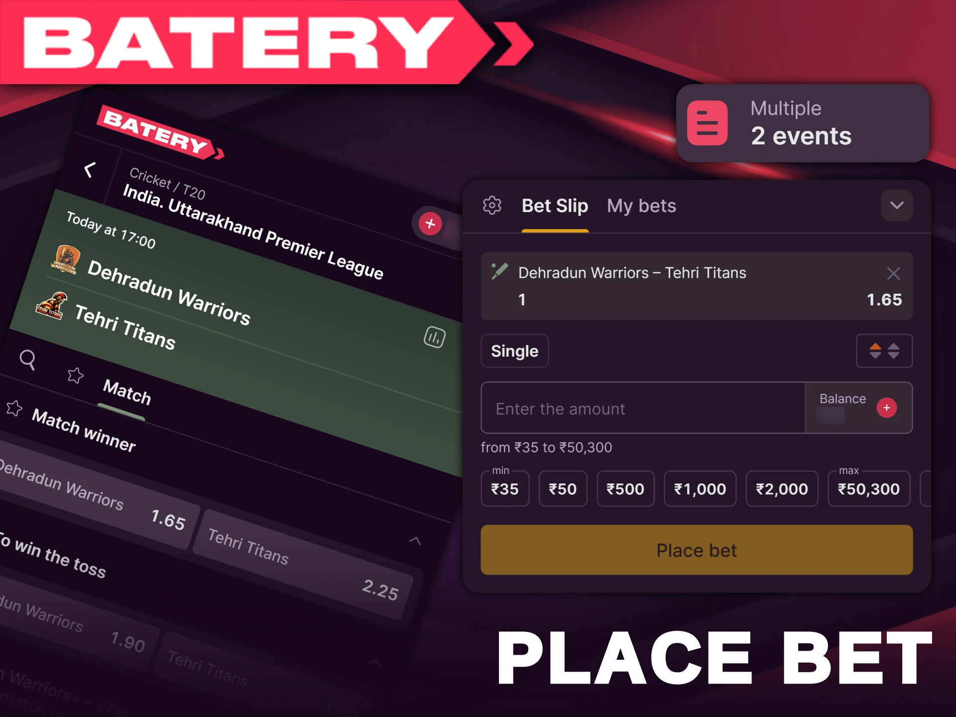 Finally, place your bets and enjoy.