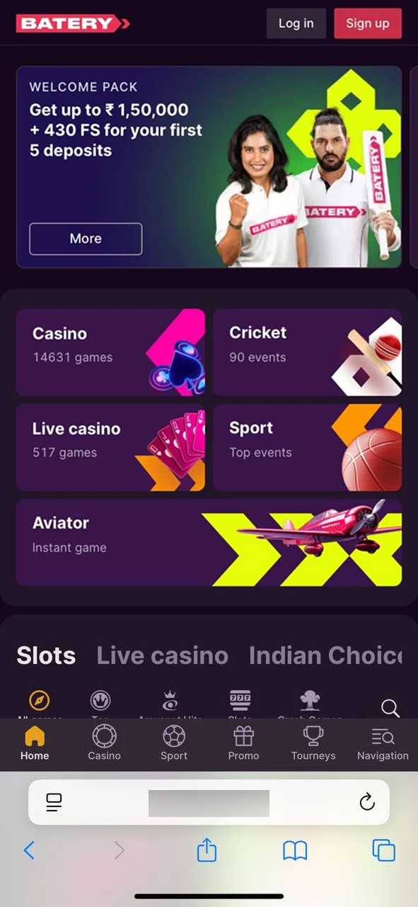 Go to official Batery website.