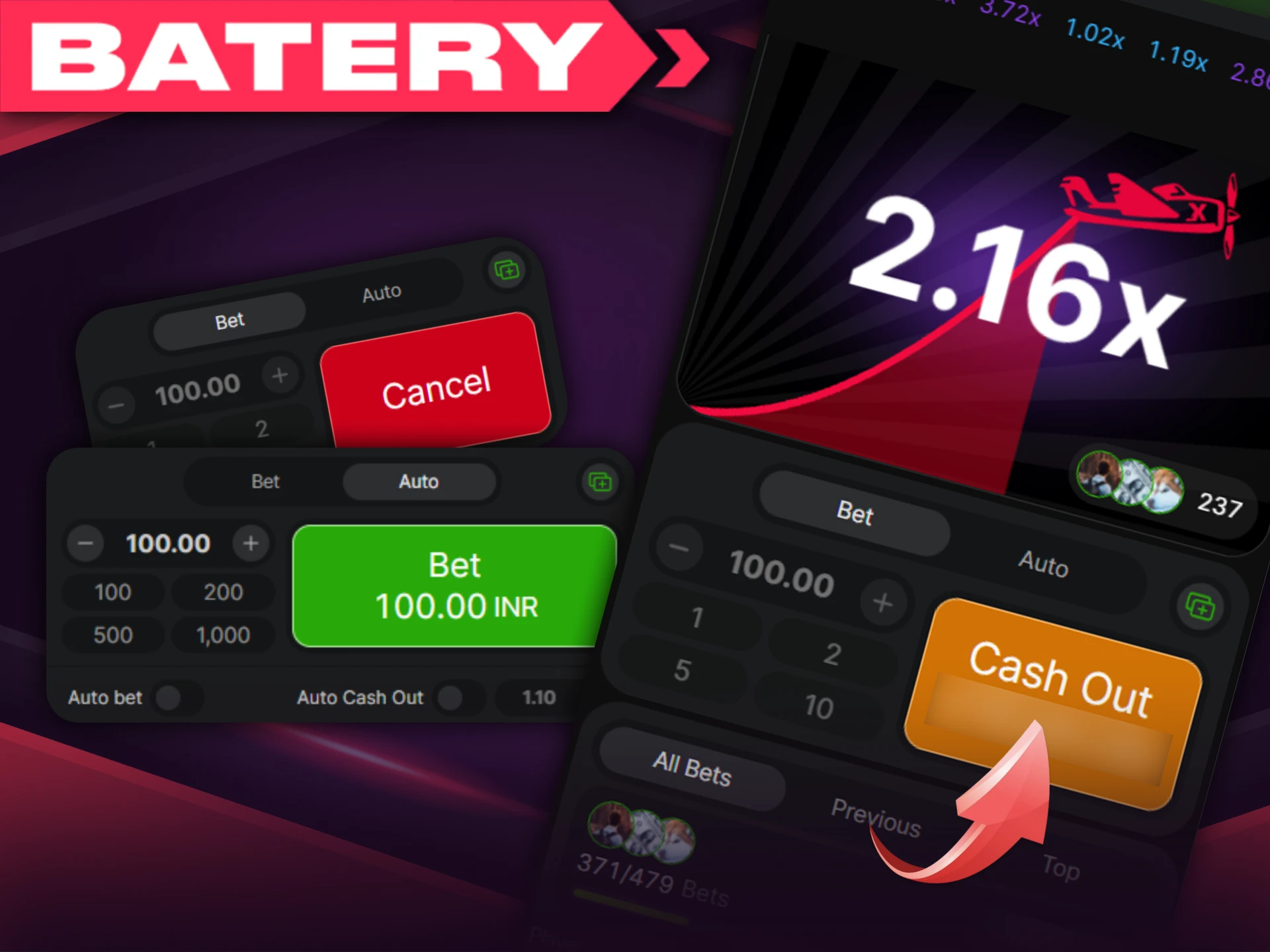 Withdraw your money at the right time to get your winnings before the plane disappears.