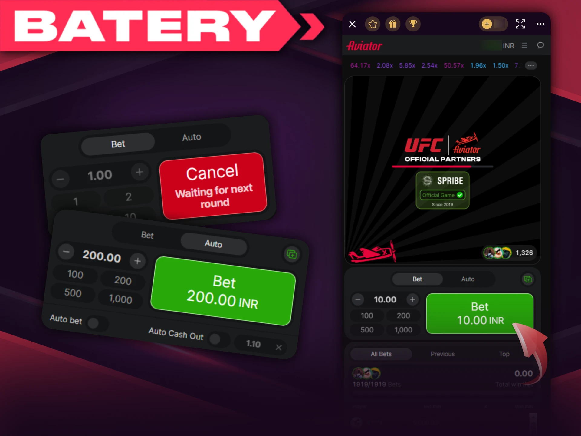 Place the bet you want.